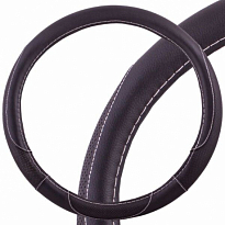 Оплетка SKYWAY Art-4 M (370-390мм) Черная экокожа 1/25